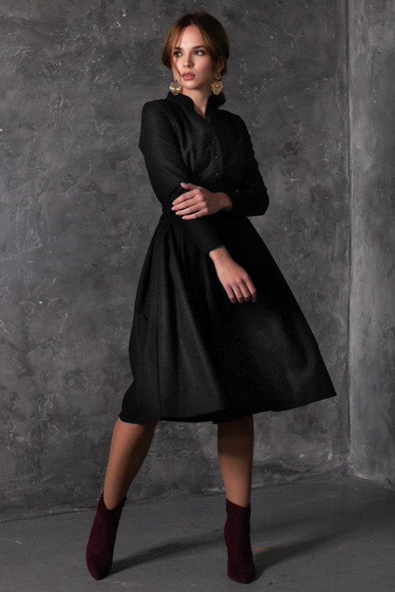 Wool Dress, Winter Dress, Plus Size Dress, Midi Dress, Gray Dress, Plus Size Clothing, Party Dress,Evening Dress,Cocktail Dress,1950's Dress Wool Dress, Winter Dress, Plus Size Dress, Midi Dress, Gray Dress, Plus Size Clothing, Party Dress,Evening Dress,Cocktail Dress,1950's Dress