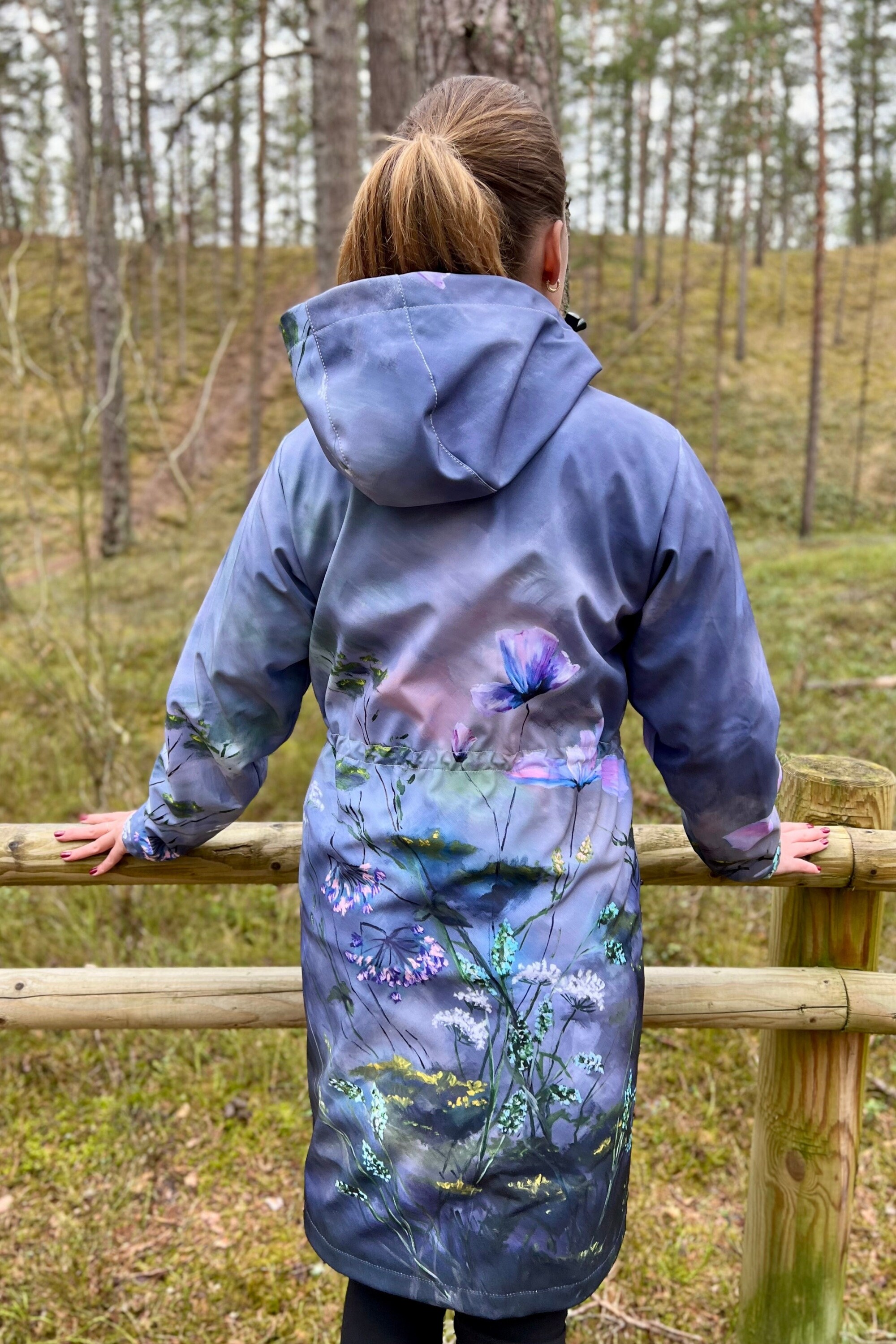 Floral parka sale