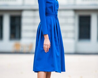 women's fall blue dress Women's Blue Dresses