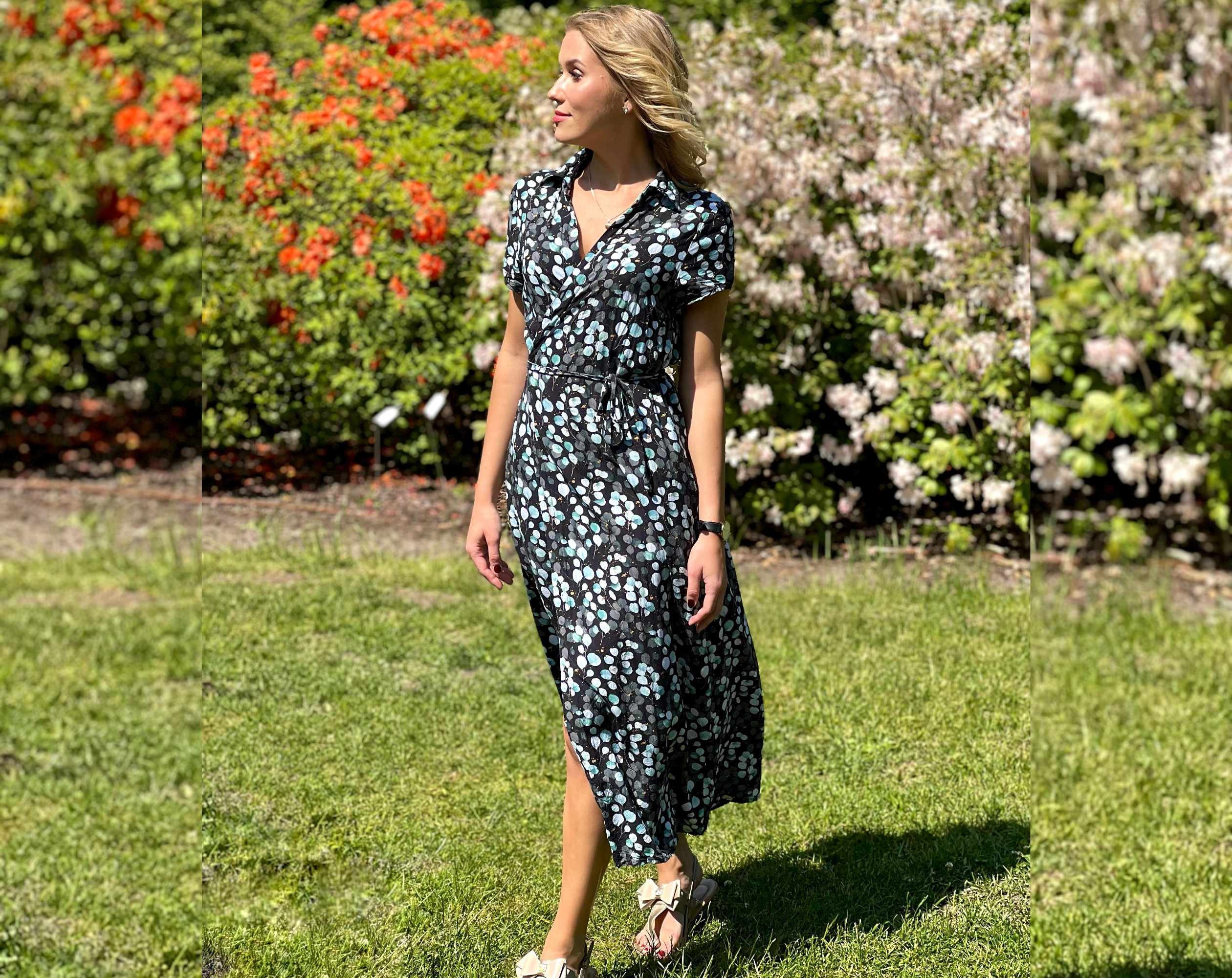 black printed dress Black Floral Cutout Maxi Dress - All Dresses