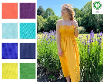 Boho Garden dress| Strap Dress| Yellow Outfit| Beach Wedding| Romantic Dress| Yellow summer dress| SunnyYellow|Cotton Dress|VintageYellow