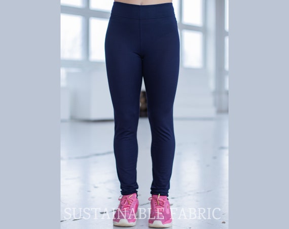 Dark Blue Leggings, Navy Leggings, High Waisted Leggings, Home Wear Leggings,  Leggings Running, Sportswear, Gym Leggings, Yoga Leggings 