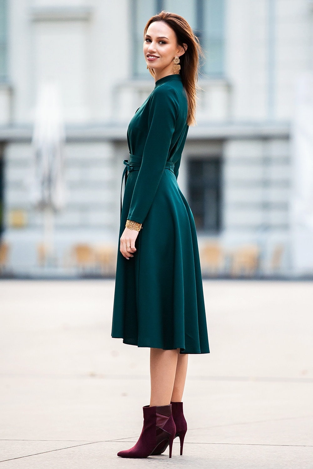 Dark Green Dress, Winter Shirt Dress, Collar Midi Dress, Long Sleeve Dress, Plus Size Clothing, A Line Dress, V Neck Dress,shirtwaist Dress - Etsy Dark Green Dress, Winter Shirt Dress, Collar Midi Dress, Long Sleeve Dress, Plus Size Clothing, A Line Dress, V Neck Dress,shirtwaist Dress - Etsy