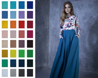 Maxi Skirt Available In 65 Colors, XXS - 5XL + Custom Size