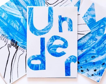 Risograph Zine - 'Under' - illustrated A6 art zine