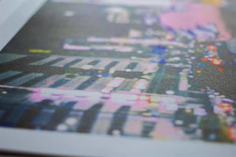 Photographic Riso Print Colour risograph printed photograph of street level Tokyo image 5