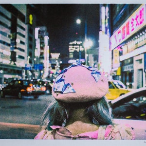 Photographic Riso Print Colour risograph printed photograph of street level Tokyo image 2