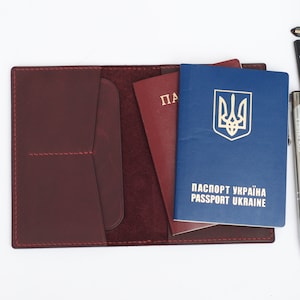 Funda de cuero para pasaporte, billetera para documentos, tarjetero de viaje, estuche de cuero para pasaporte, porta pasaporte doble, billetera de viaje, organizador de documentos