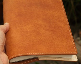 Couverture de journal moyenne en cuir personnalisée A5 Stalogy rechargeable Leuchtturm 1917 pochette pour carnet de notes Hobonichi monogramme raboteuse