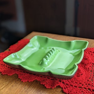 Large Lime Green Mid-Century California Pottery Ashtray