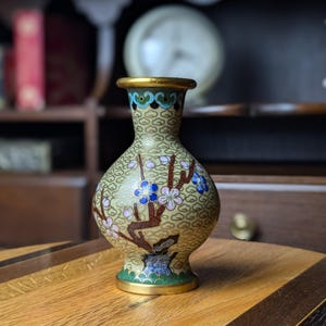 Small Floral Chinese Cloisonne Vase