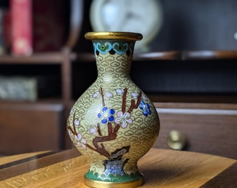Small Floral Chinese Cloisonne Vase