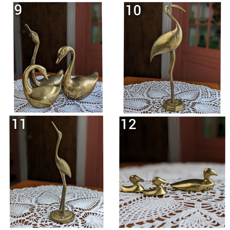 Vintage Brass Animal Figurines Etsy
