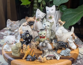 Variety of Vintage Cat Figurines