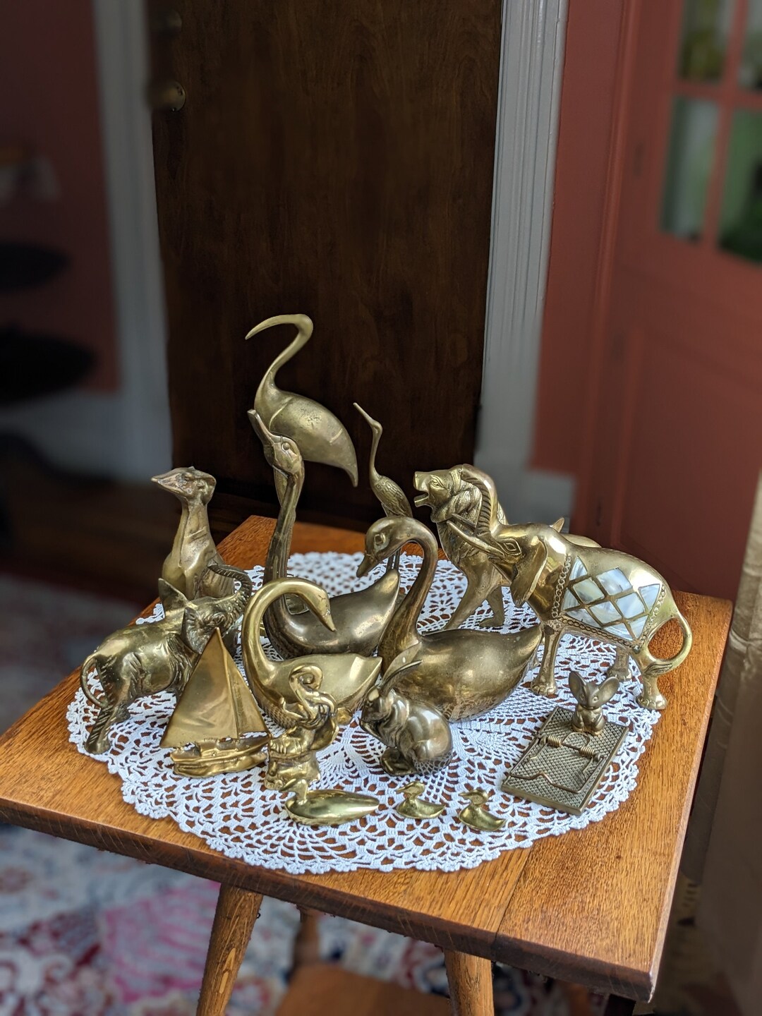 Vintage Brass Animal Figurines Etsy