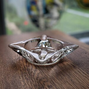 Small Clear Glass Ashtray Vintage