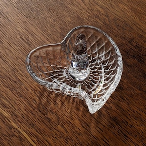 Heart Shaped Glass Ring Dish
