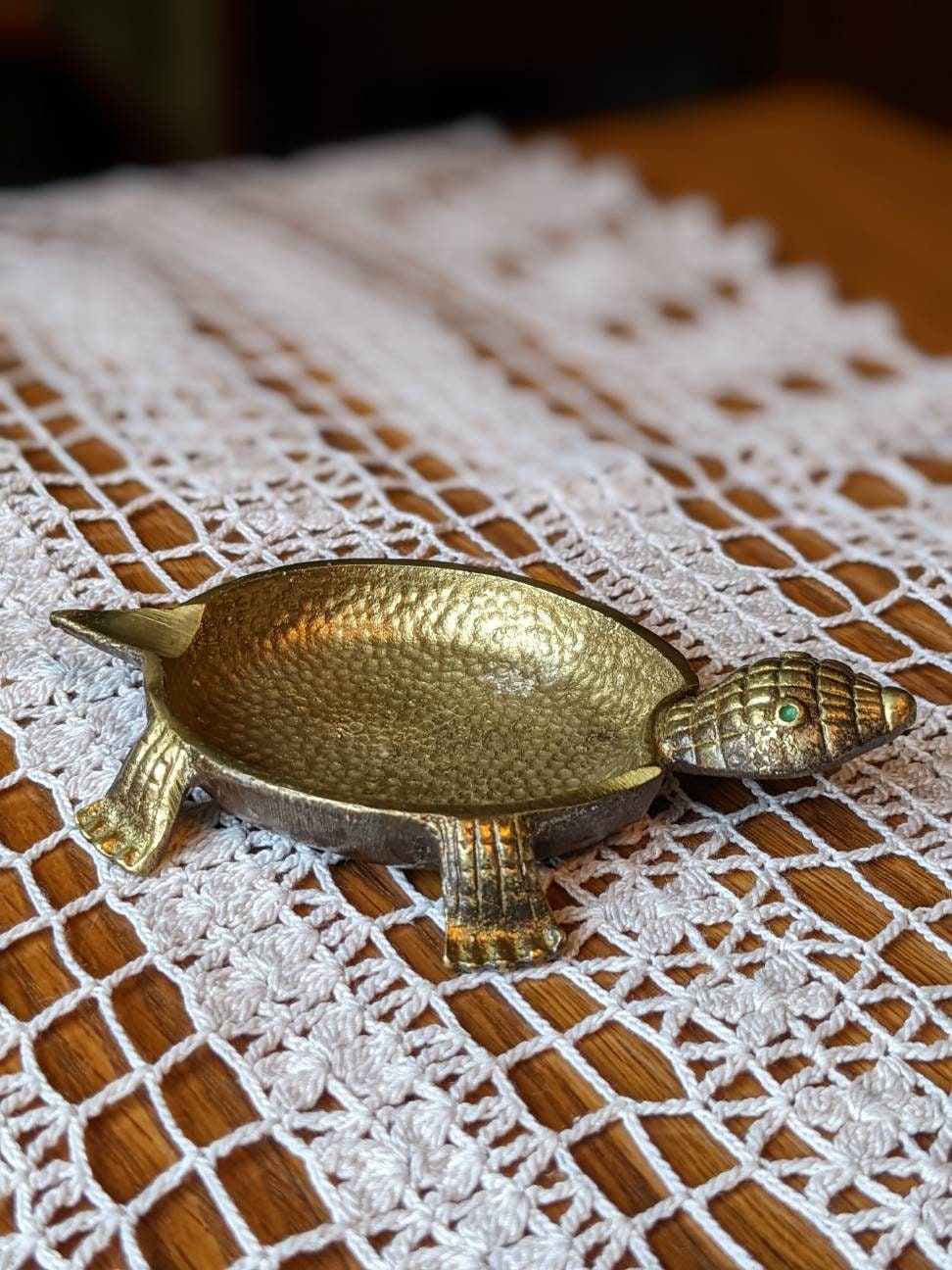 Brass Turtle Ashtray Made in Israel 