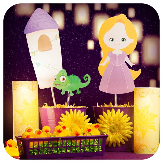 Tangled Party Tangled Pdf Birthday Party Centerpieces Rapunzel