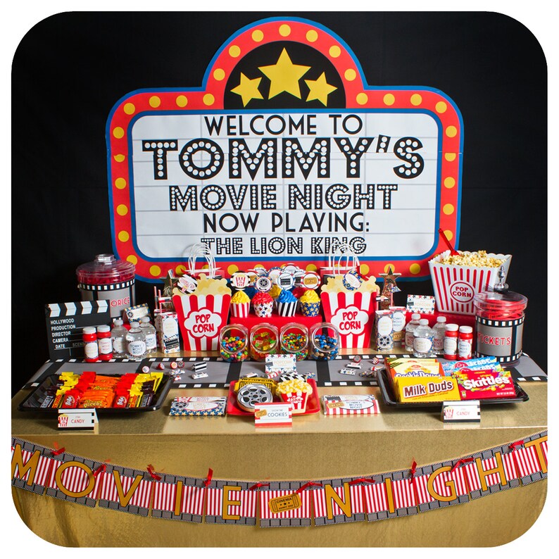 movie-night-movie-night-party-movie-night-birthday-party-etsy