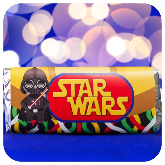 Star Wars Candy Bar Wrappers; Star Wars Birthday Candy Bar Wrappers; Star Wars decor; Star Wars Party; 24 printed, cut, and shipped to you! Il_570xn