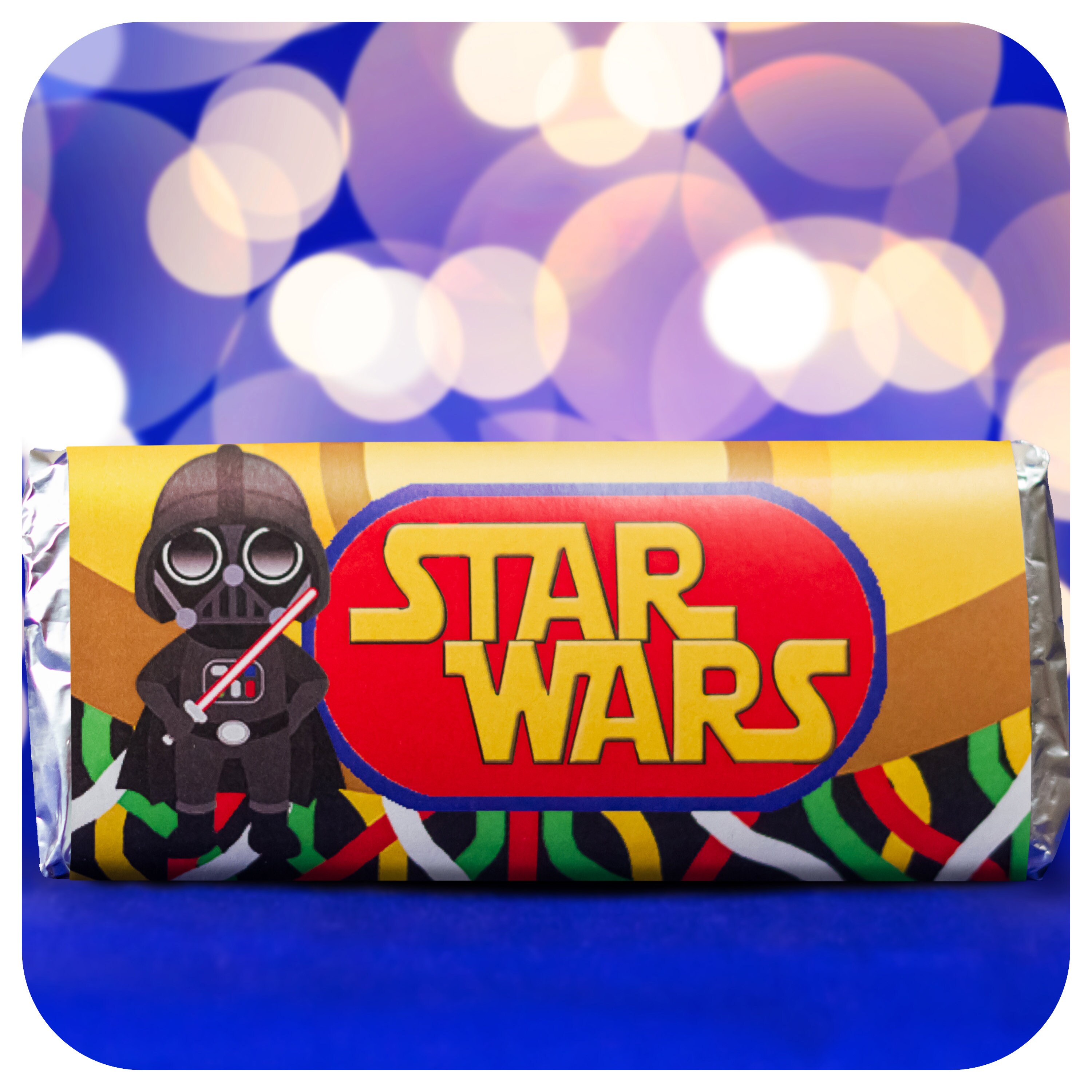 Star Wars Candy Bar Wrappers Star Wars Birthday Candy Bar Etsy