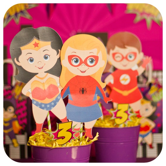 Supergirl; Supergirl Party; Supergirl Birthday Party; Supergirl Birthday; Supergirl Birthday; Super Girl; Super Girl Centerpieces Il_570xn