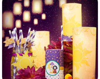 Tangled party; Tangled PDF Birthday Party; Tangled PDF Lanterns; Rapunzel Party; Tangled Party Decor; Party decor; Tangled; Tangled Birthday