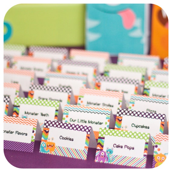 Little Monsters; Little Monsters Party; Monster Birthday Party; Little Monsters Birthday Party;Little Monster; Little Monsters Food Labels Il_570xn