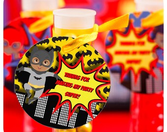 African American Superhero party; Superhero party theme; Superheroes Party Bag Tags; Superheroes Party; Superheroes Birthday Party Bag Tags