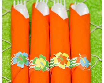 Luau Napkin Rings ; Luau Birthday Party; Napkin Rings; Luau Decor;