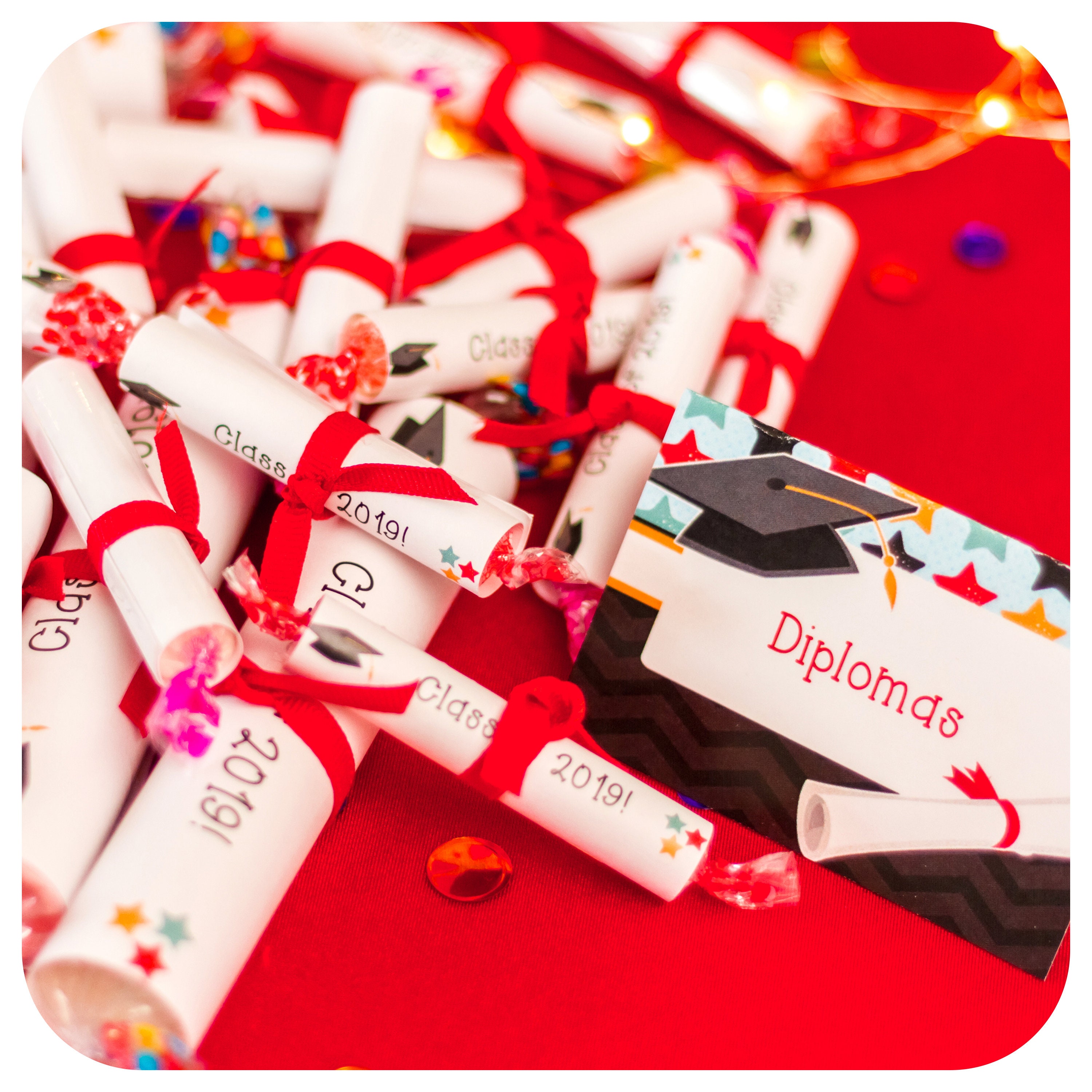 Graduation Smarties Scrolls Favor Tags Etsy