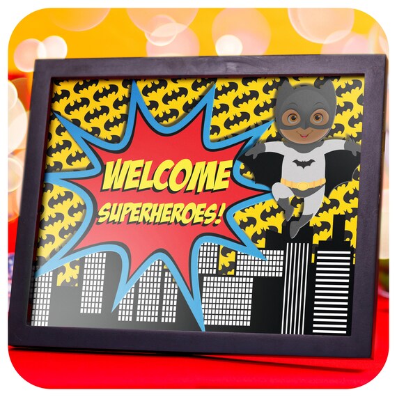 African American Superheroes Signs; Superheroes Party; Superheroes Birthday Party Signs; Superhero Party; Superhero Birthday Il_570xn