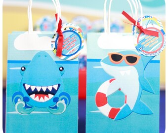 Shark Party; Shark Party; Shark Birthday Party; Shark Birthday; Birthday Party; Shark Gift Bags; PDF Printable