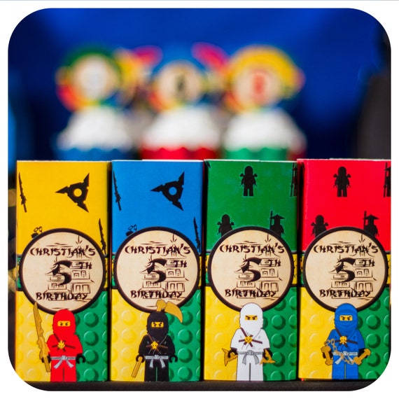 Ninja; Ninja Party; Ninja Birthday Party; Ninja Party; Ninja Birthday; Birthday Party; Ninja Juice Box Wrappers printed, cut, ans shipped! Il_570xn