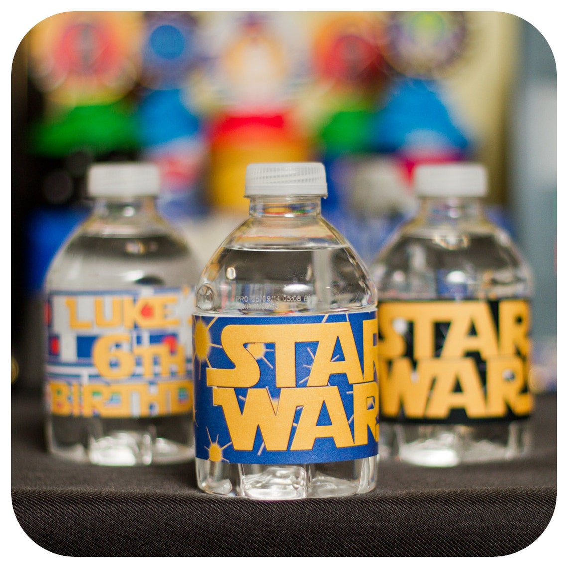 Star Wars Star Wars Party Water Bottle Wrappers Star Wars Etsy