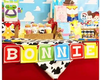 Toy Story Deluxe Garland Banner Editable Printable PDF; Toy Story birthday party; Toy Story Birthday Party ideas; Toy Story