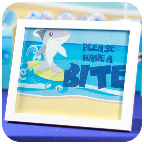 Shark Party; Shark Party; Shark Birthday Party; Shark Birthday; Birthday Party; Shark Birthday Party Signs; PDF Printable Il_570xn