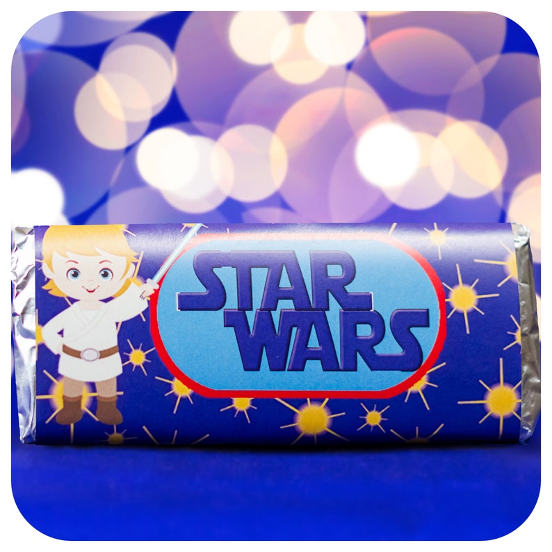 Star Wars Candy Bar Wrappers Star Wars Birthday Candy Bar Etsy