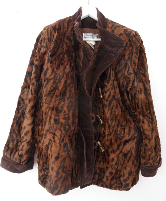 Vintage Yves St Laurent jacket,YSL animal print ja