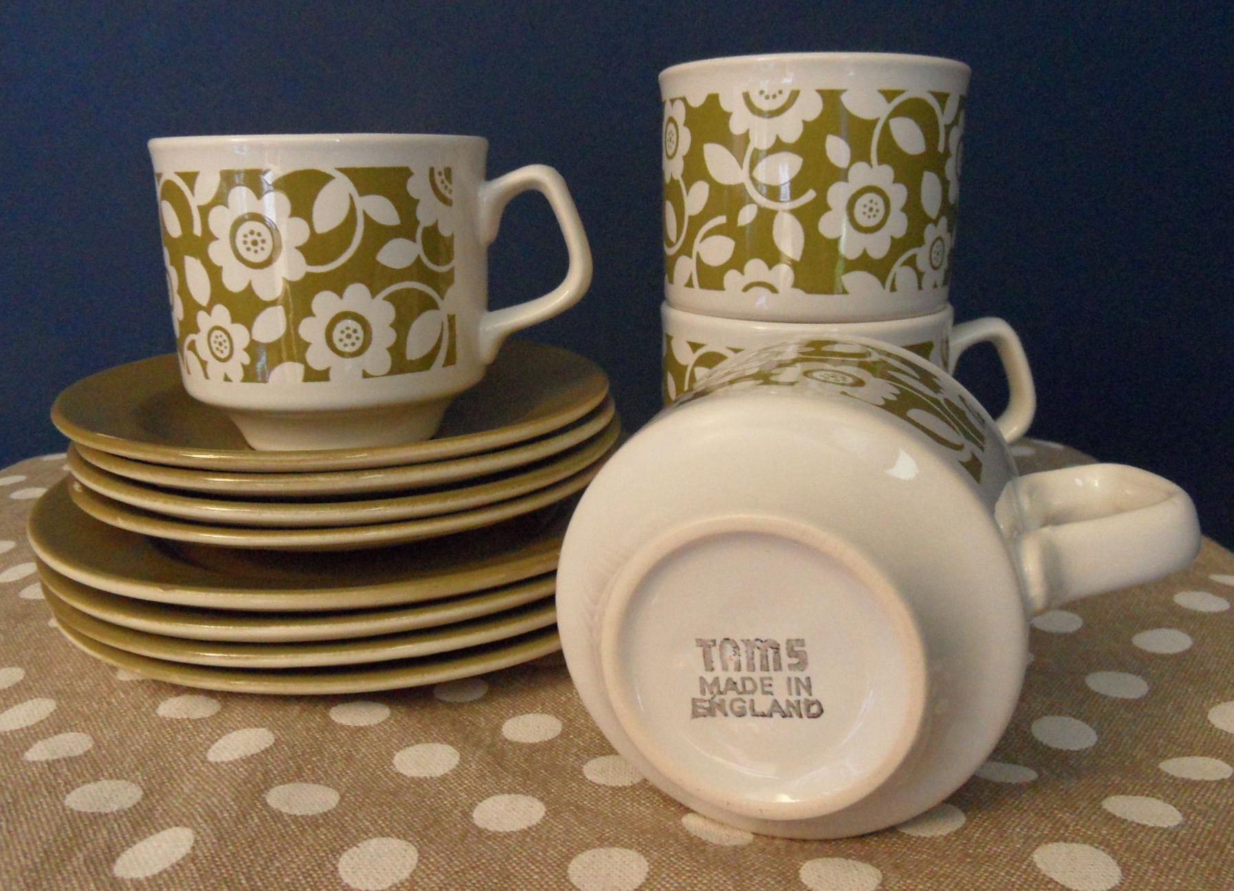 Full Retro Tea Set Retro Tam Tea Set,12 Piece Retro Coffee Set,retro Coffee Set, Retro Tea ...