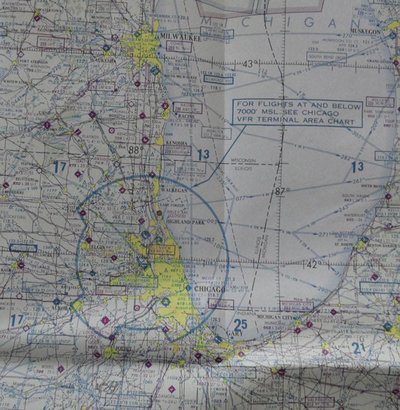Vintage Aviation Pilot's Sectional Flight Plan Maps Maps,flight Case
