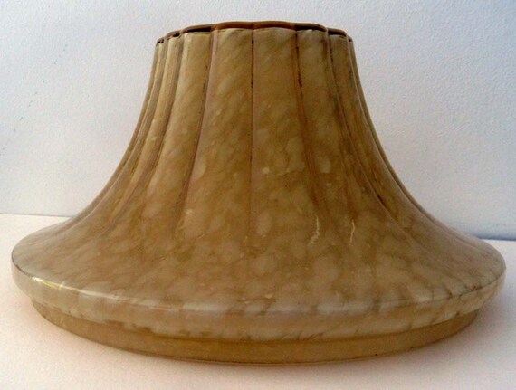 French Vintage Glass Lamp Shade French Vintage Glass Lamp Shade, Fluted Glass Lamp Shades
