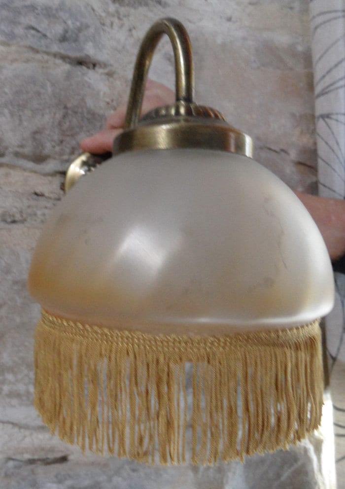 Lumière Murale Art Nouveau, Applique Français Vintage, Lumière Frangée en Forme de Tulipe, Lampe Nou