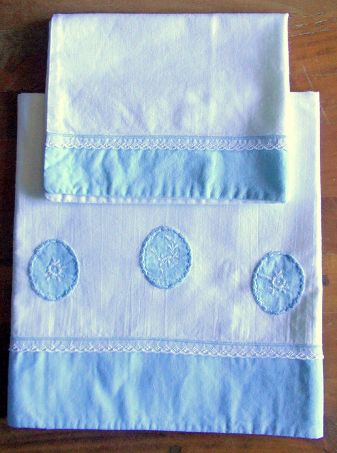 Vintage Baby Cot Sheet, White Cotton Cot Set, White Cotton Baby Sheet