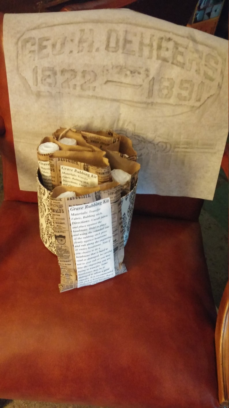 Grave Rubbing Kit With Directions Etsy