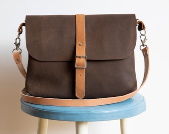 Brown bag with strap