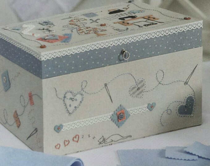 DIY kit large sewing box, hobby box or storage box  with lift out tray