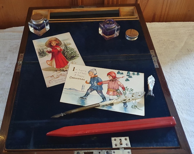 Writing slope, writing box or desk box, antique Dutch