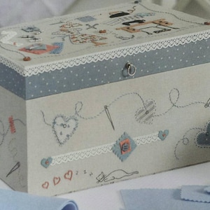 Kit de bricolage grande boîte à couture, boîte de loisirs ou boîte de rangement avec plateau amovible